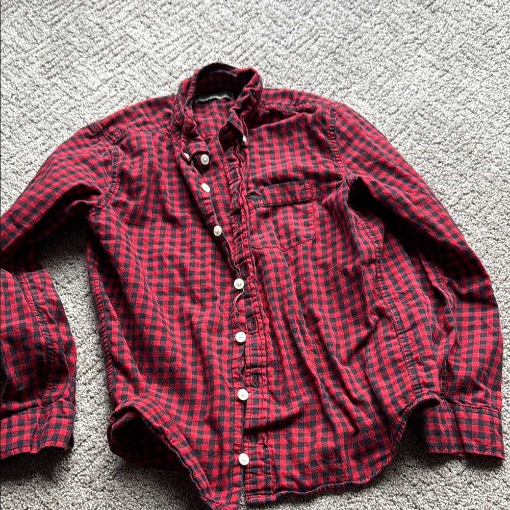 Red Checkered Men's Shirt